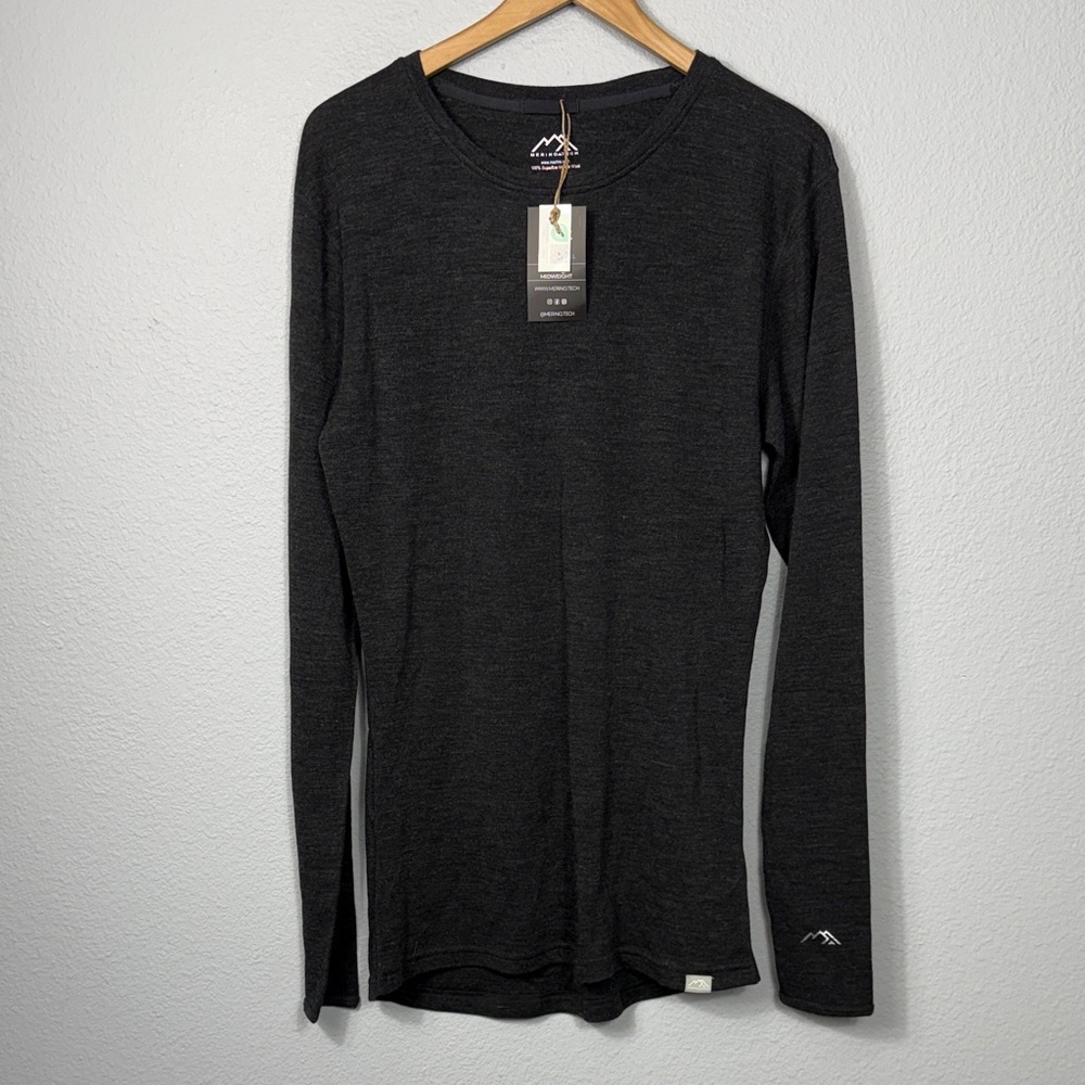 NWT Merino Tech Men’s Long Sleeve Crew Neck Shirt